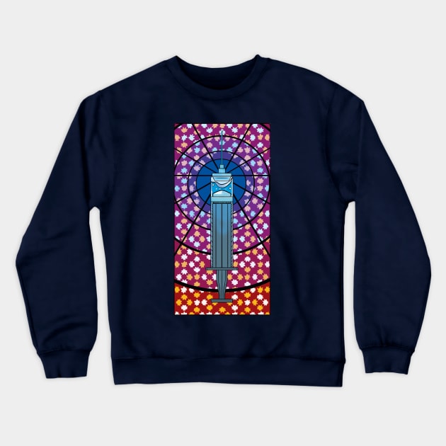 Holy Vaccine Crewneck Sweatshirt by Denner`s